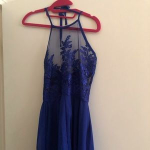 Blue Lace romper dress